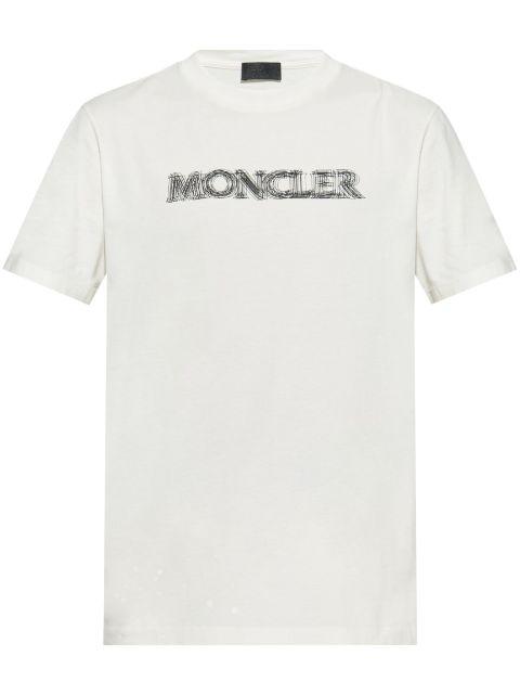 blurred-logo cotton T-shirt by MONCLER