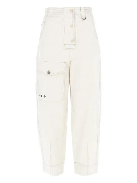 button-fastening trousers by MONCLER