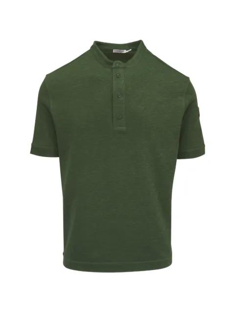 buttoned band-collar polo shirt by MONCLER