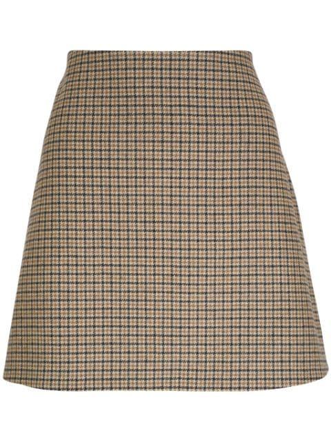 check-pattern mini skirt by MONCLER