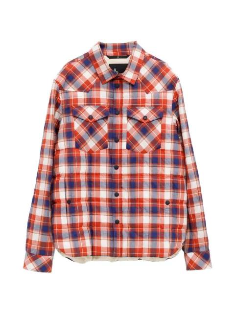checked wool padded jacket by MONCLER