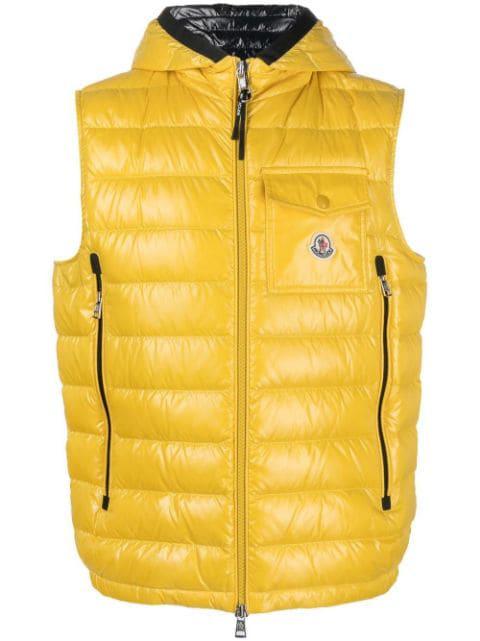 chest logo-patch padded gilet by MONCLER