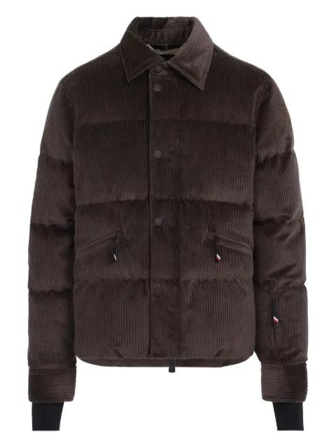 corduroy feather down coat by MONCLER