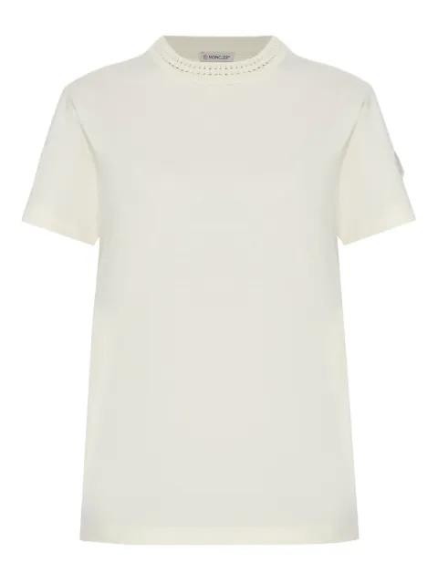 crochet-detail cotton T-shirt by MONCLER