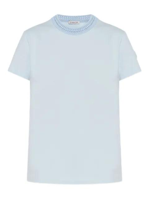 crochet-detail cotton T-shirt by MONCLER