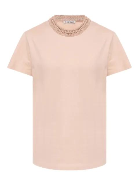 crochet-detail cotton T-shirt by MONCLER