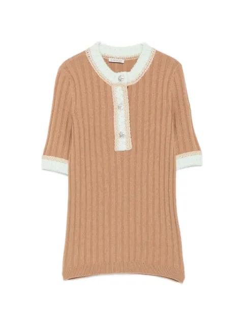 crystal-embellished short-sleeve sweater by MONCLER