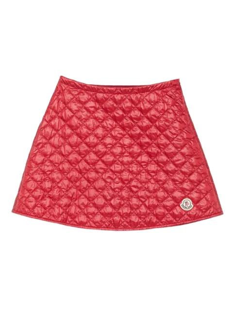 diamond-quilted mini A-line skirt by MONCLER