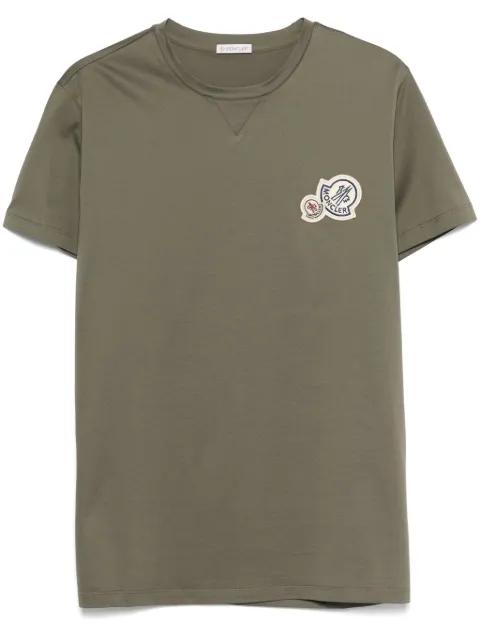 double-logo-patch cotton T-shirt by MONCLER