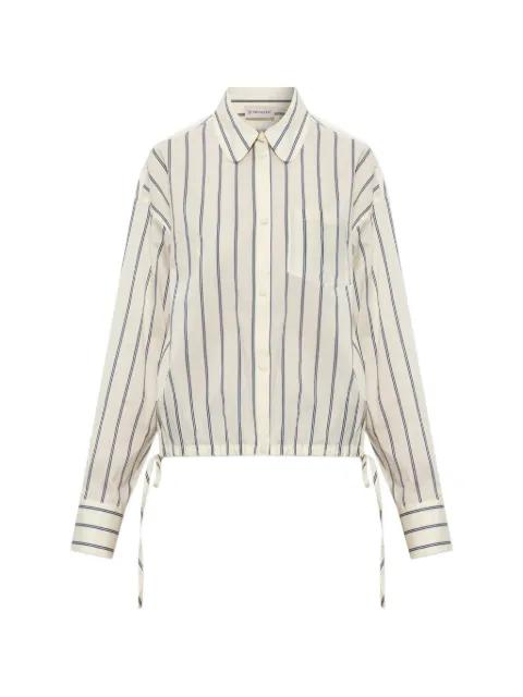 drawstring-details striped cotton shirt by MONCLER