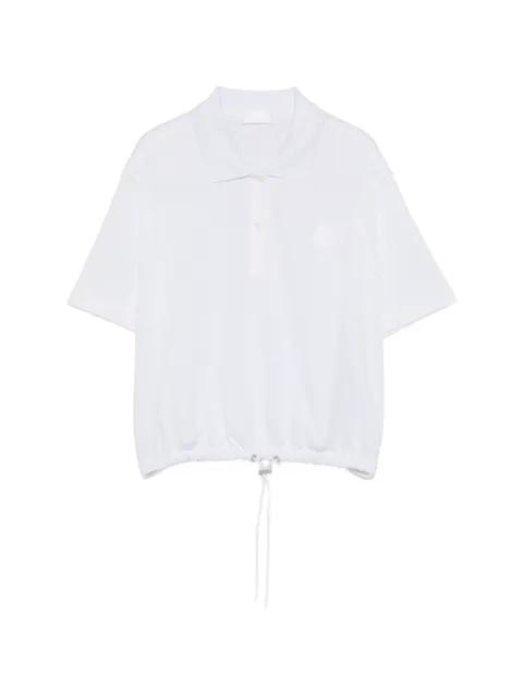 drawstring-hem polo top by MONCLER