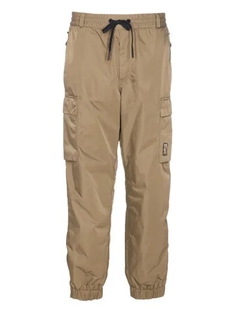 elasticated logo-patch trousers by MONCLER