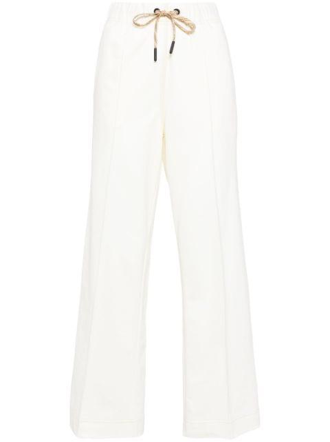 elasticated-waist cotton track pants by MONCLER