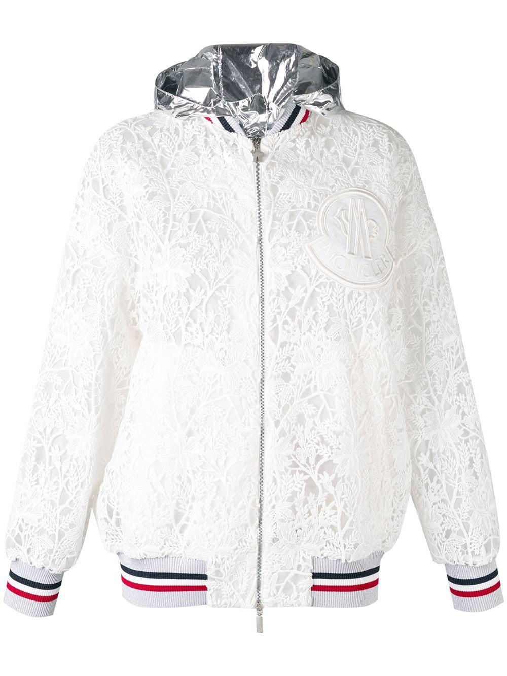 embroidered hoodied jacket by MONCLER