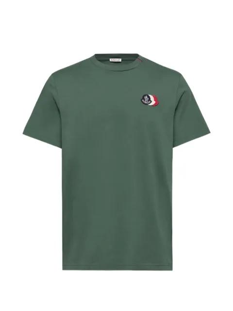 embroidered tricolour logo T-shirt by MONCLER