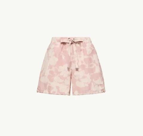 floral-print chiné shorts by MONCLER
