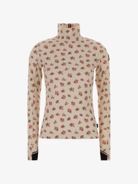 floral-print high-neck base layer by MONCLER
