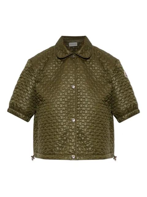 flower quilted short-sleeve top by MONCLER