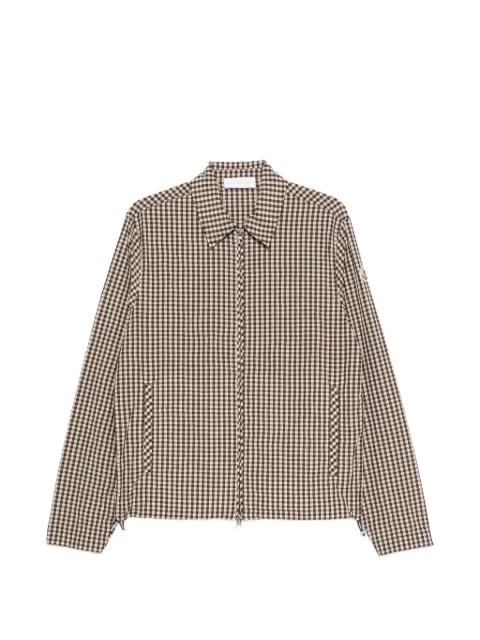 gingham crinkle shirt jacket by MONCLER
