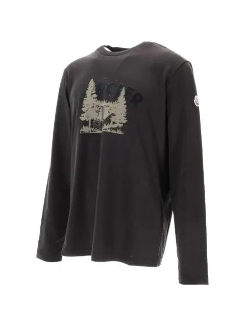 graphic-print long-sleeve T-shirt by MONCLER