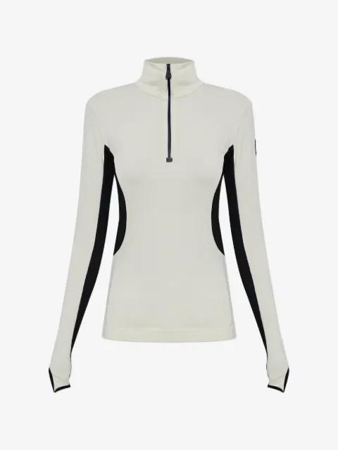 half-zip roll neck base-layer thermal T-shirt by MONCLER