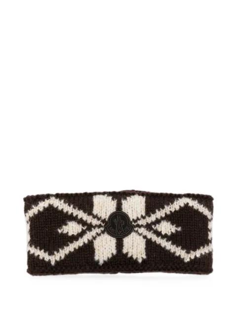 intarsia-knit sequin-embellished headband by MONCLER