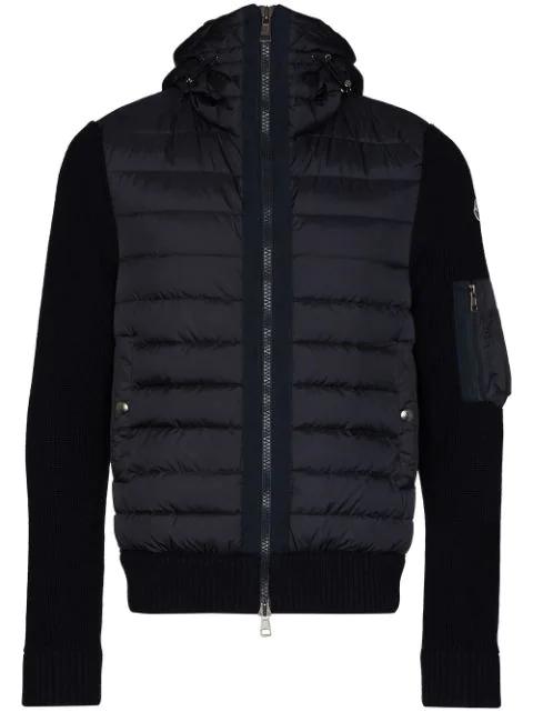 knit detail padded jacket by MONCLER