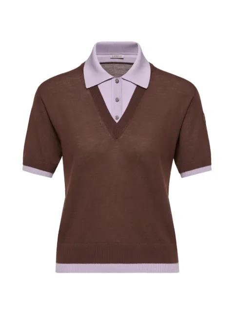 layered-effect short-sleeve sweater by MONCLER