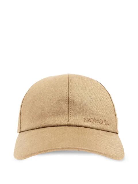 linen-blend cap by MONCLER