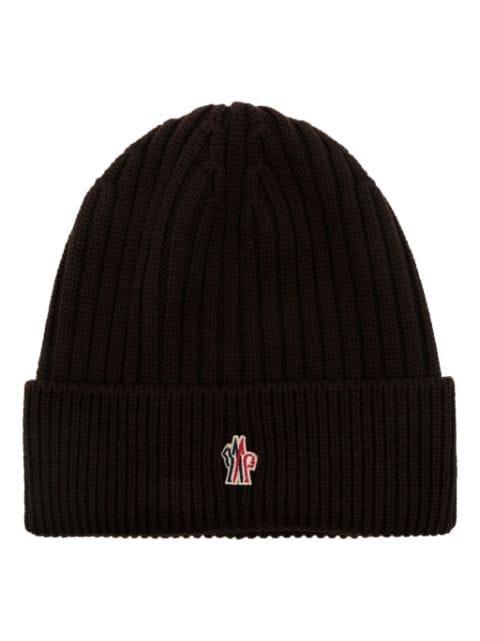 logo-appliqué beanie by MONCLER