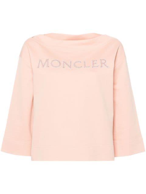 logo-appliqué boat-neck sweatshirt by MONCLER
