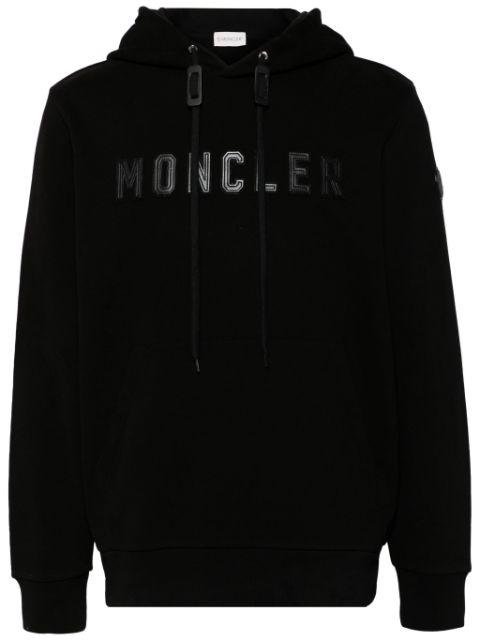 logo-appliqué cotton hoodie by MONCLER