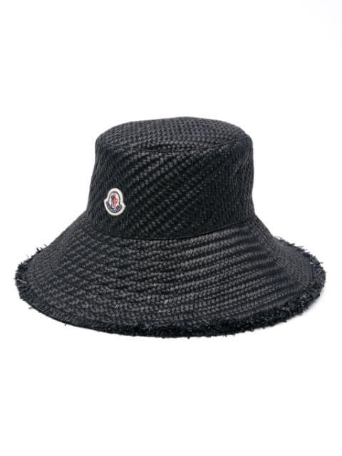 logo-appliqué interwoven bucket hat by MONCLER