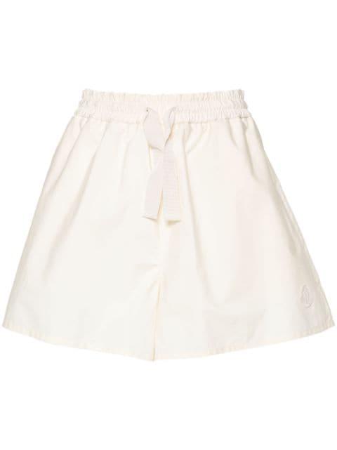 logo-appliqué poplin shorts by MONCLER