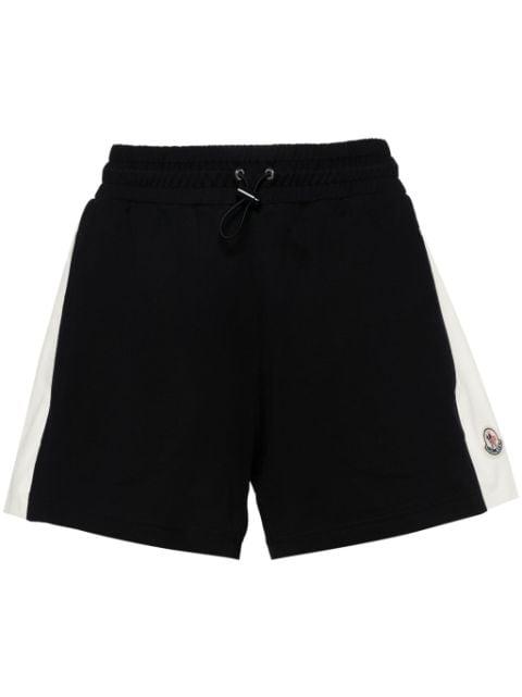 logo-appliqué striped shorts by MONCLER
