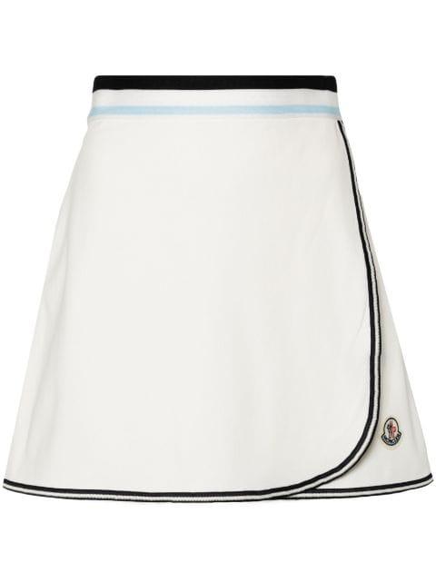 logo-appliqué wrap tennis skirt by MONCLER