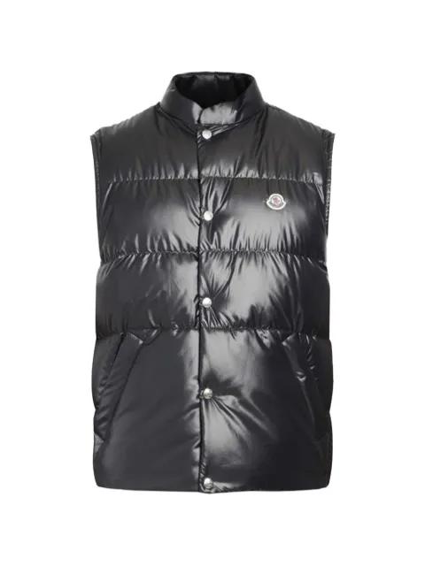 logo-applique quilted gilet by MONCLER