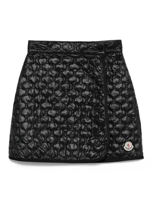 logo-detail quilted mini skirt by MONCLER