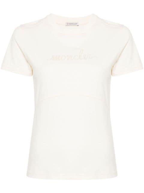 logo-embroidered cotton T-shirt by MONCLER