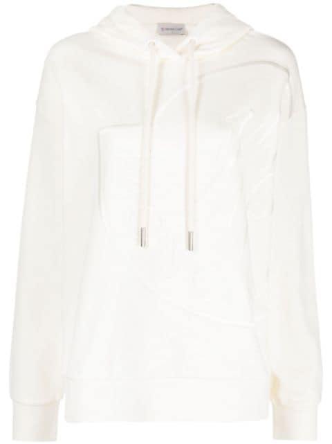 logo-embroidered cotton hoodie by MONCLER