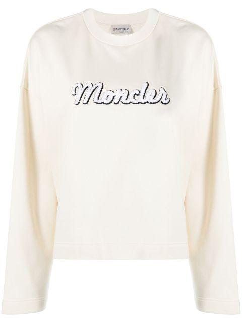 logo-embroidered cotton sweatshirt by MONCLER