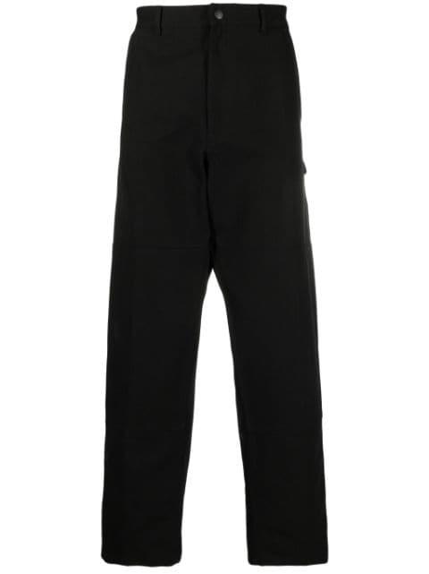 logo-embroidered cotton track pants by MONCLER