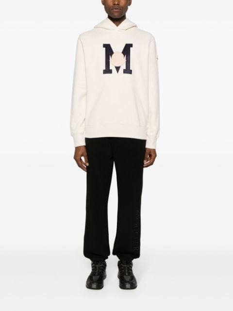 logo-embroidered cotton track pants by MONCLER