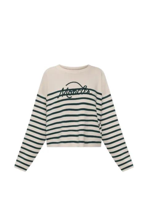 logo-embroidered striped sweater by MONCLER
