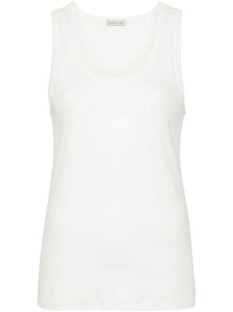 logo-embroidered tank top by MONCLER
