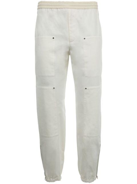 logo-embroidered trousers by MONCLER
