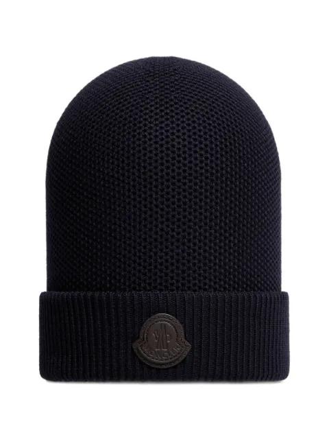 logo patch beanie by MONCLER