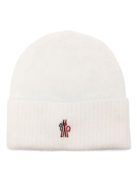 logo-patch beanie by MONCLER