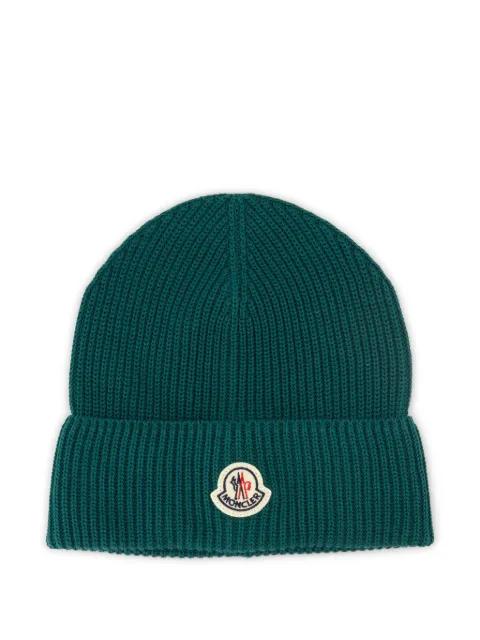 logo-patch beanie by MONCLER