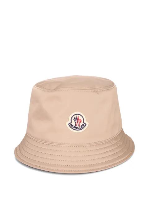 logo-patch bucket hat by MONCLER